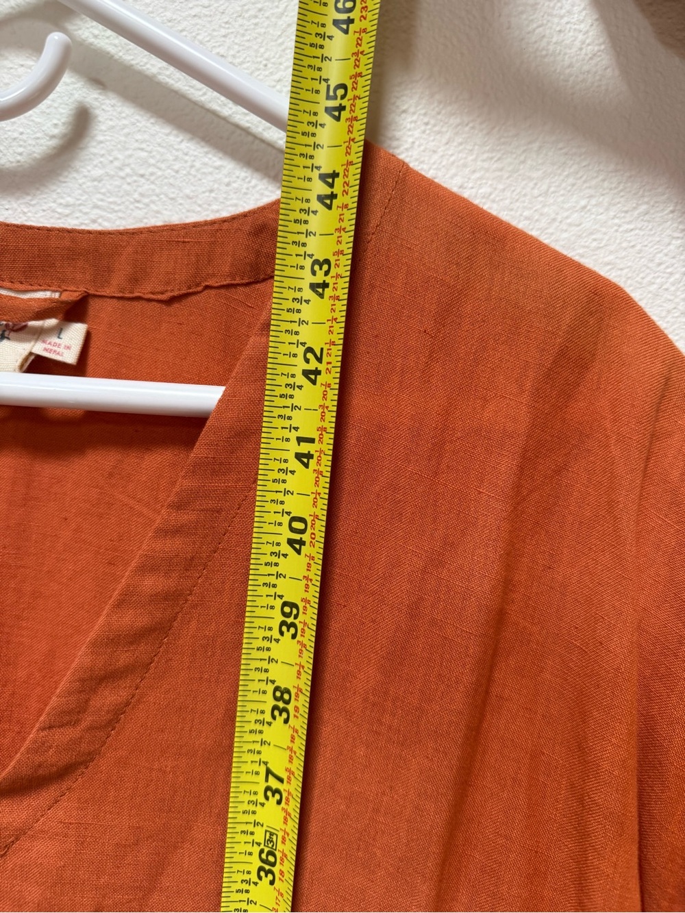 Terracotta Linen Dress - Picture 8 of 9